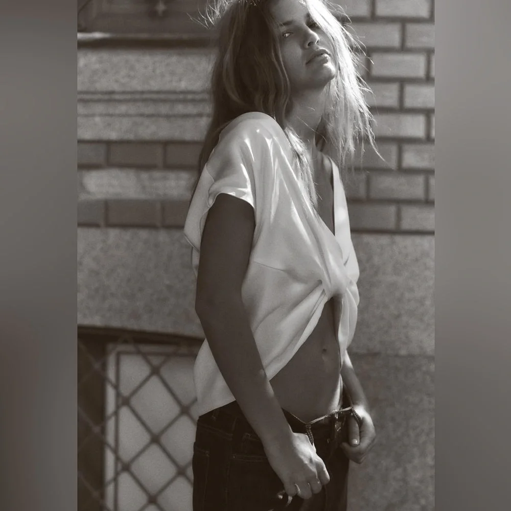 NEW ZARA  BLACK SATIN TOP - Picture 11 of 16